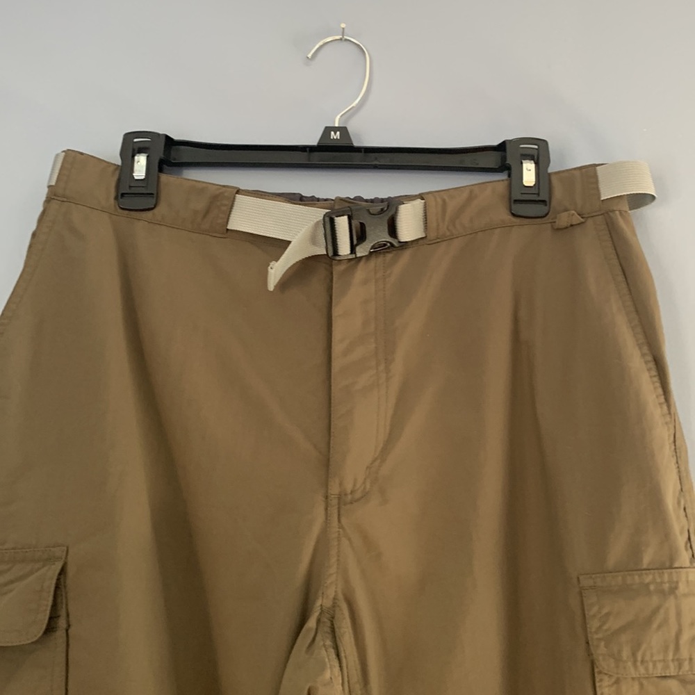 Eastern Mountain Sports Hiking Pants Size 34X32 Like New Army Green Ankle Zip - Picture 2 of 12